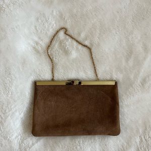 Vintage Etra Genuine Suede Leather Clutch